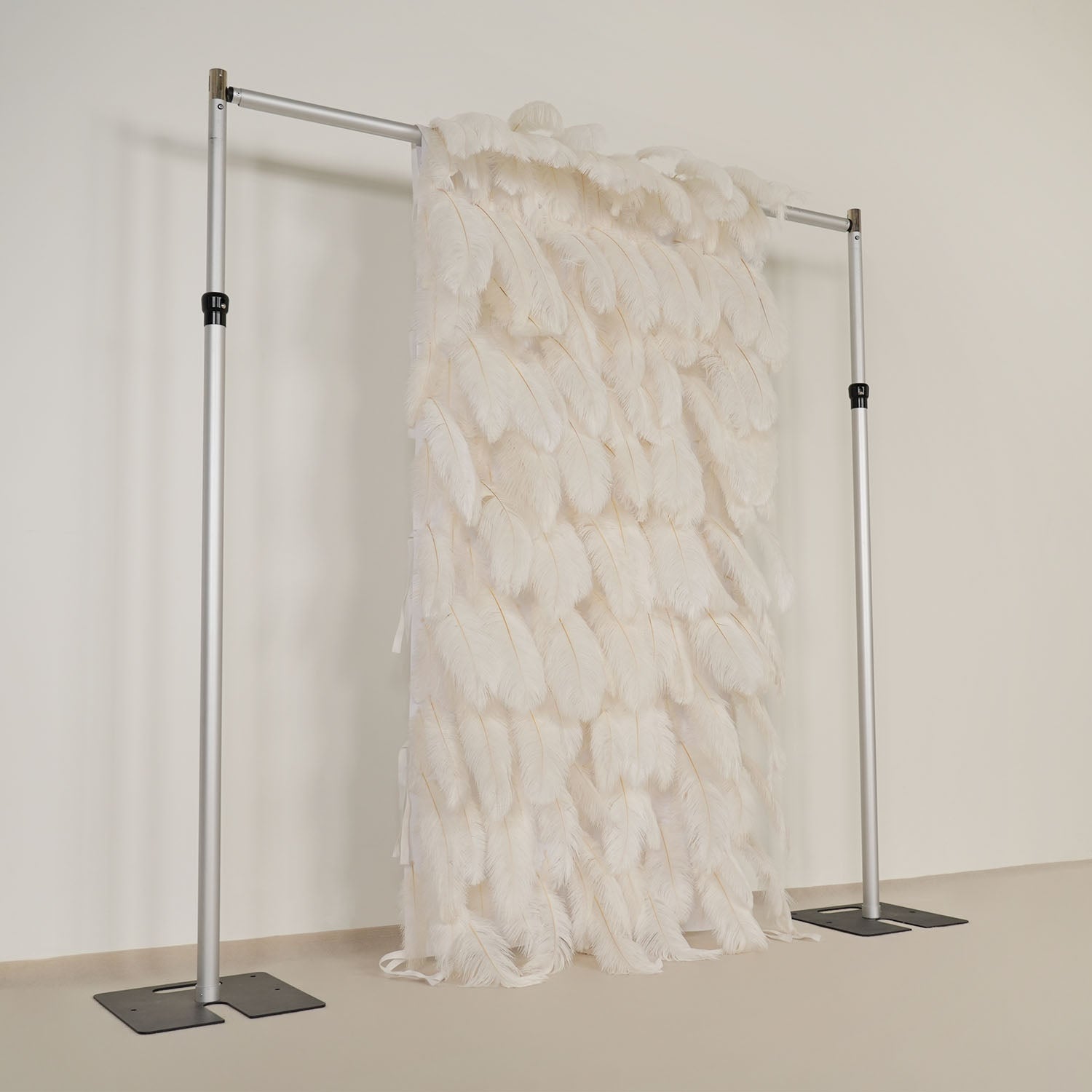 Uflower Artificial White 5D Flower Wall Wedding Backdrop Decoration
